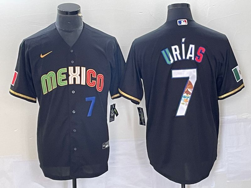 Men 2023 World Cub Mexico #7 Urias Black Nike MLB Jersey style 918->more jerseys->MLB Jersey